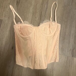 Urban Outfitters Out From Under Corset Baby Pink Top
